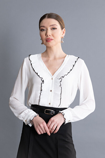SEPANU COLLECTION Fırfır Detaylı Kadın Bluz
