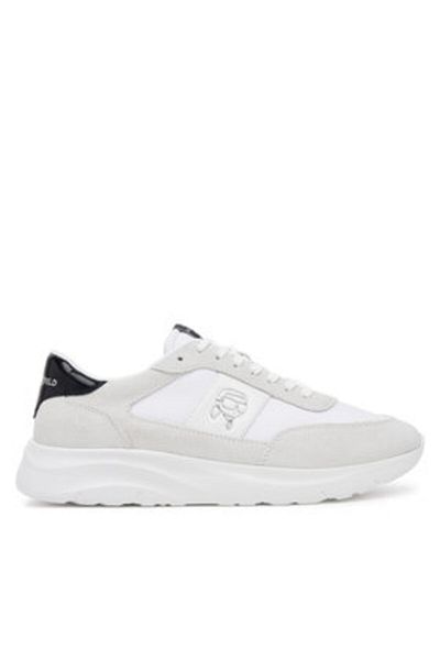 Karl Lagerfeld Men's Sneakers white KARL LAGERFELD-KL53631N 311 WHITE LTHR & SUEDE