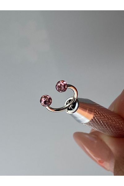 kurukafagift Stainless Steel Half Moon Colorful Bulk Piercing Helix Tragus Helix Cartilage 8 mm