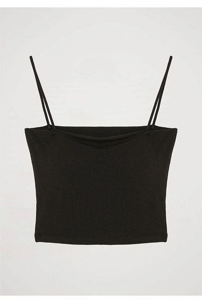 Quzu 25Atl00159 Quz Knitted Singlet with Rope Strap