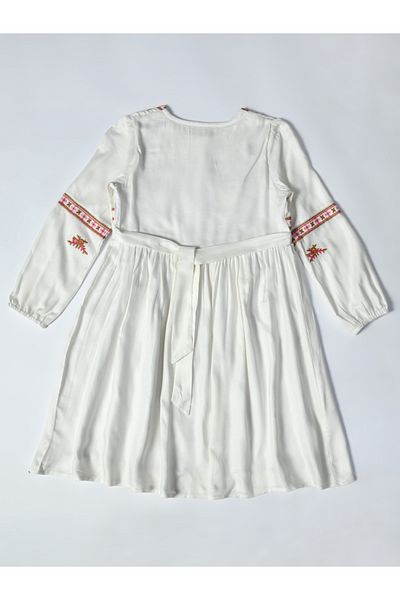 Bella Moda By Styli Embroidered Balloon Sleeves Knee-Length Dress