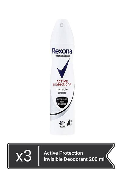 Rexona Αποσμητικό Rexona Active Protection Invisible 200 ml x 3 τεμάχια