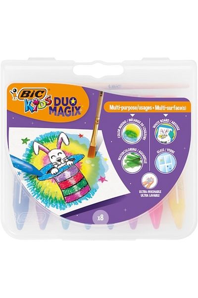 Bic Duomagix P/8 wax crayons