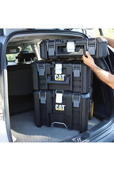 Caterpillar CAT DA41005 HYPER STACK Heavy-Duty 3-Wheeled Lockable Tool Case Set