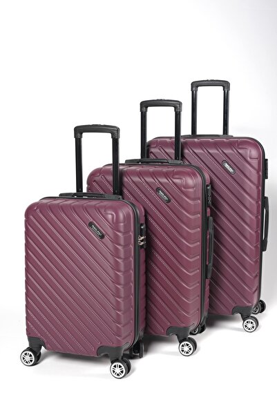 irkkids Abs 3'lü Valiz Seti Büyük Orta Küçük Kabin Boy Tekerlekli Kırılmaz ve...