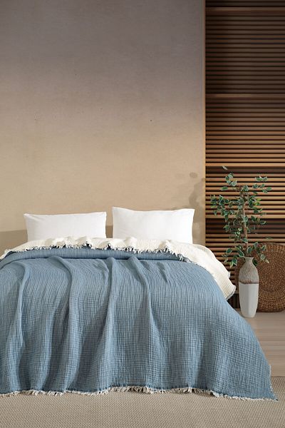 VAROL 5 Layer 100% Cotton Muslin Bedspread – 230X240 cm