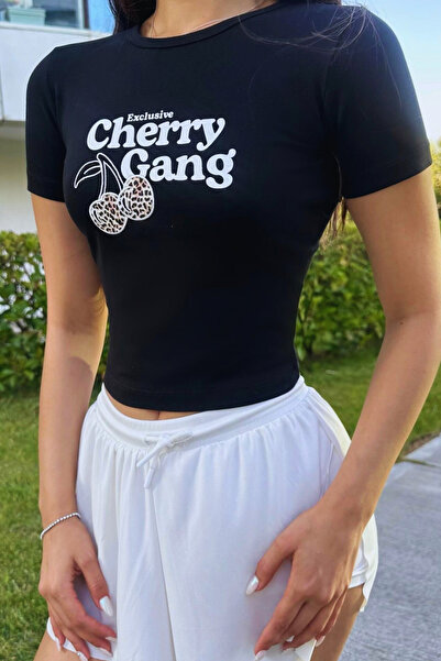 BİKELİFE Streetwear Προσαρμοσμένο μπλουζάκι με στάμπα Cherry