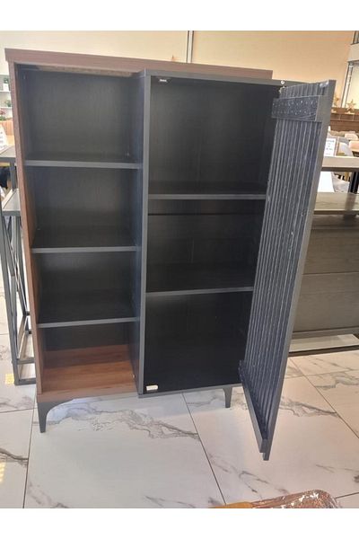 DEC9 Modern mesh design buffet for stylish organization and storage, 90 cm