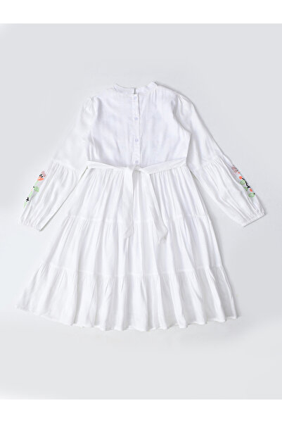 Bella Moda By Styli Embroidered Tiered Knee-Length Dress