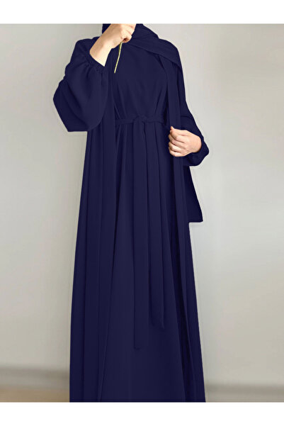 Take Two By Styli Women Solid Long Sleeve Front Open Abaya with Inner Dress