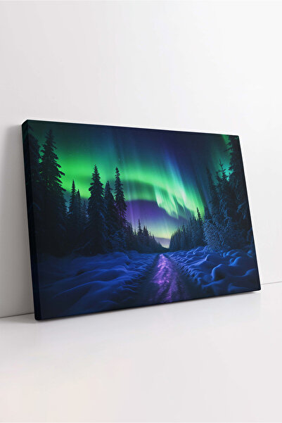 KOSS Dijital Pictură pe pânză cu lumini de nord, pânză cu cer magic, pictură ...