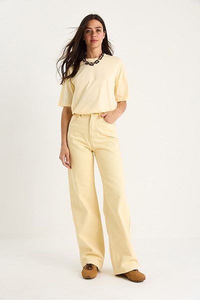 Bianco Lucci Women's High Waist Straight Denim Trousers 1071 60283420