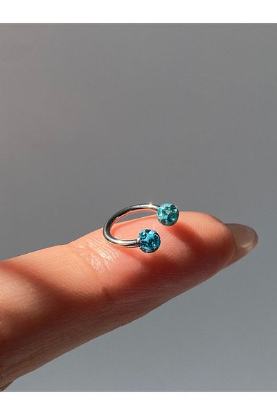 kurukafagift Stainless Steel Half Moon Colorful Bulk Piercing Helix Tragus Helix Cartilage 8 mm