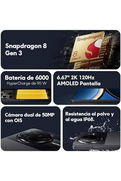POCO F7 Pro أسود 12 جيجابايت رام 512 جيجابايت روم