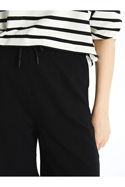 LC Waikiki Lcwaikiki Basic Black Women's Elastic Waist Straight Shorts