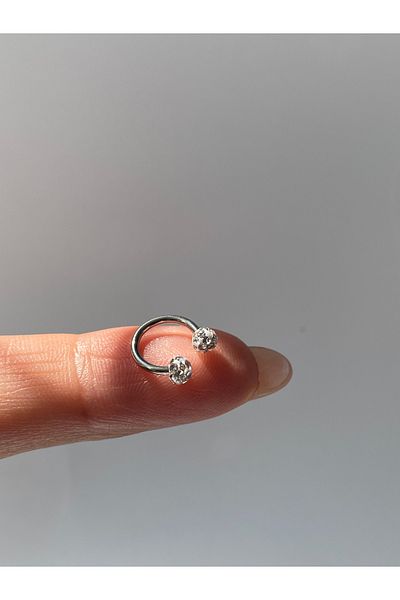 kurukafagift Stainless Steel Half Moon Colorful Bulk Piercing Helix Tragus Helix Cartilage 8 mm