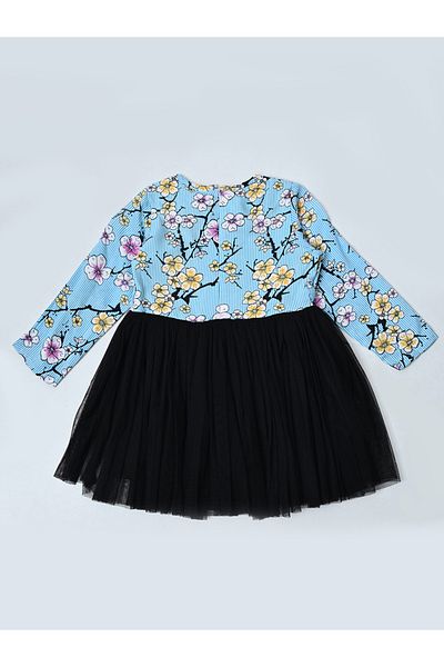 Bella Moda By Styli All-Over Floral Print Cotton A-Line Dress with Lining