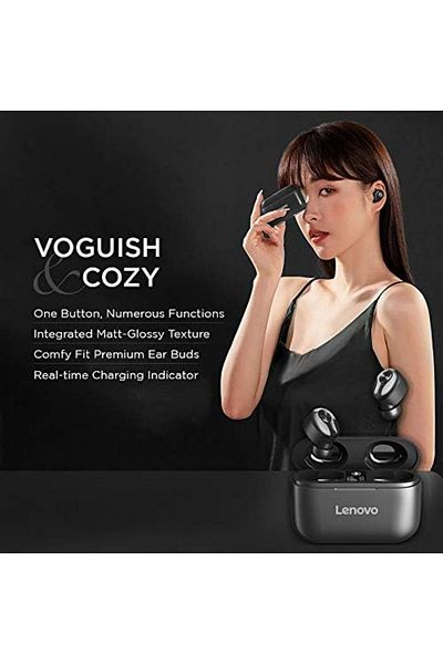 LENOVO True Wireless Stereo In-Ear Earphone HT18 (Black)