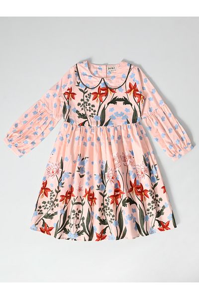 Bella Moda By Styli Floral Printed Peter Pan Collared A-Line Dress