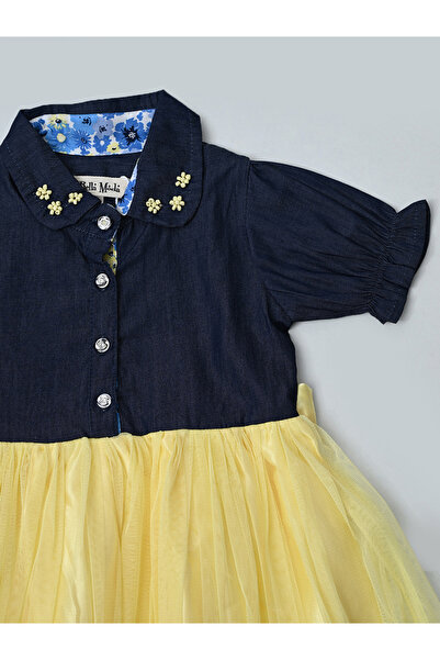 Bella Moda By Styli Twofer Puff Sleeves A-Line Dress with Back Tie