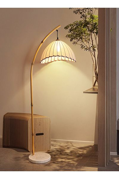 sharpdo Home Retro Floor Lamp Vertical Table Lamp, Equipped with LED 3-Color Light Source, Foot Switch
