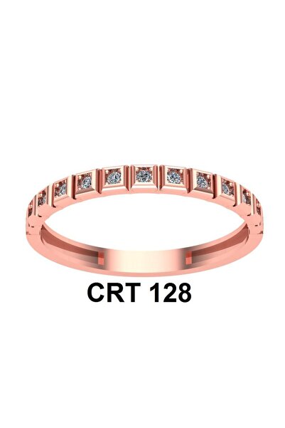 Çgk Çiğdem Gürel Kuyumculuk Taşlı Yarımtur Tarzı Altın Yüzük