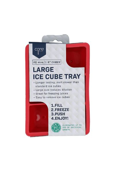 Core Kitchen 6-Ice Cube Tray Red Large