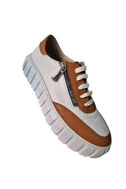 MelAlp حذاء نسائي من الجلد الطبيعي مع إكسسوارات رياضية