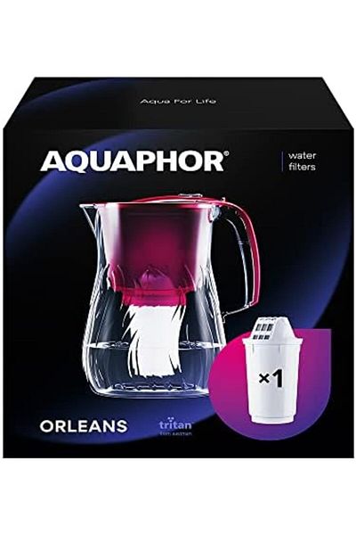 Aquaphor Orleans Water Filter Jug 4.2L, for reduction of limescale, Chlorine and other impurities, 1