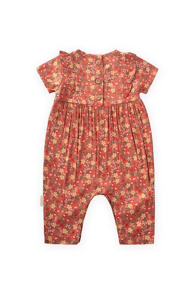 Cigit Floral Patterned Viscose Jumpsuit 0-3 Years Old Baby