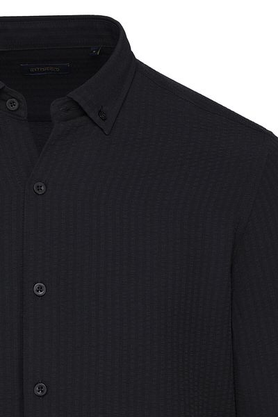 Hatemoğlu Black Comfort Fit Button Collar Long Sleeve Casual Shirt