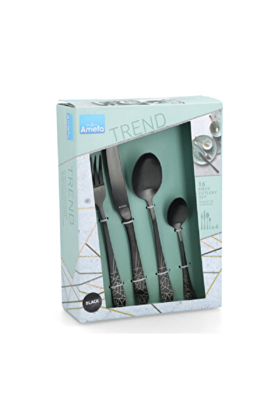 Amefa 16-Piece Austin Cutlery Set Black