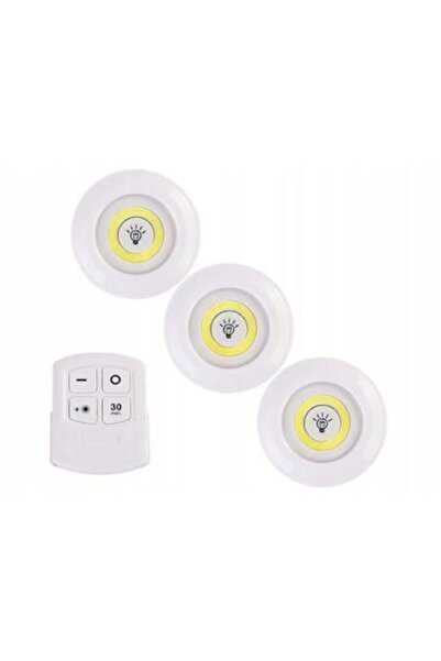 OEM Set 3 lampi LED fara brad, autoadezive, cu telecomanda