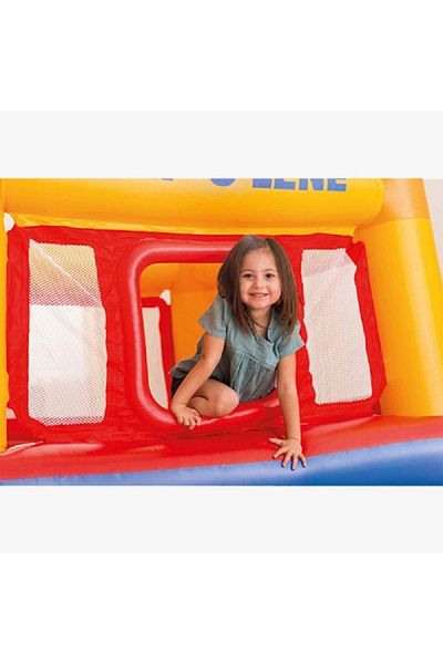 Intex PVC Reinforced Net Sidewalls Jump O Lene Inflatable Play House Multicolor