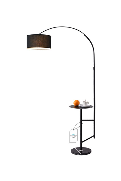 sharpdo Pure Natural Marble Floor Lamp Height Adjustable (with Shelf)