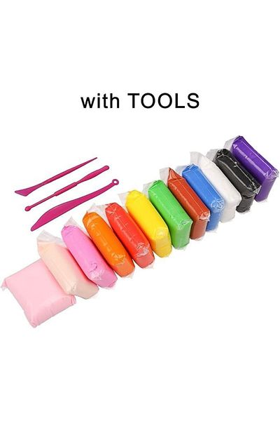 PHINDBOOKS Super Light Clay, 12 Colours Air Dry Modelling Clay Set, DIY Craft Clay