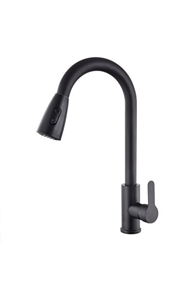 Rovitech Baterie De Bucatarie, Cu Dus Extractabil, 60cm, Negru