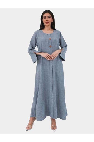 Elena by DStyle Melange Buttoned A-Line Jalabiya