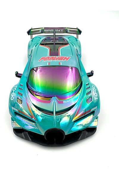 Generic MZtoyz 1/16 RC Drift Car 2.4GHz Cool Lights USB Rechargeable Green