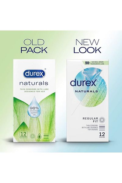 Durex Naturals Condoms, 12 Pcs