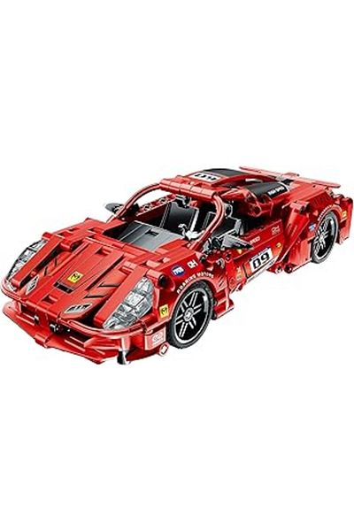 ShopZum Im.Master Stem Super Car Construction Set, Pull-And-Release Feature, 437 Pieces Educational Blocks, Red