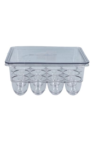 Felli Square Shape Plastic Refrigerator Egg Holder with Cover