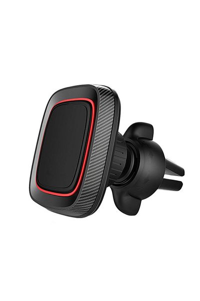 SKYDDAR INNOVATION Suport magnetic auto pentru grila de ventilație, rotație 360°, compatibilitate universală, (S4), negru roșu, set autocolante