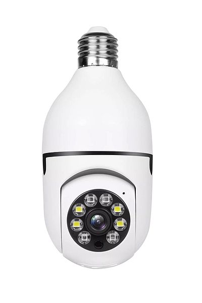 sharpdo 1080p Light Bulb HD Night Vision Camera, 360 Degree Rotation, Wifi Home Security Monitoring