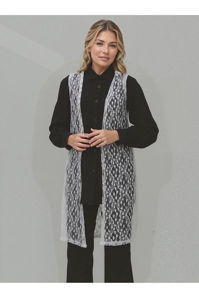 RESPİRO Lace Thin Soft Women's Vest, Large Size Vest, Mother's Vest