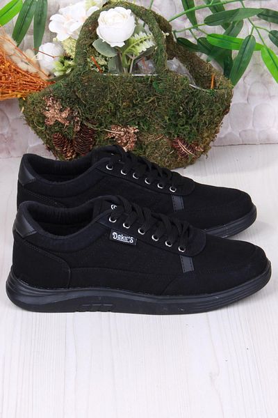 fort Dakırs 2038 Black Lightweight Comfortable Linen Sneaker Men's Shoes