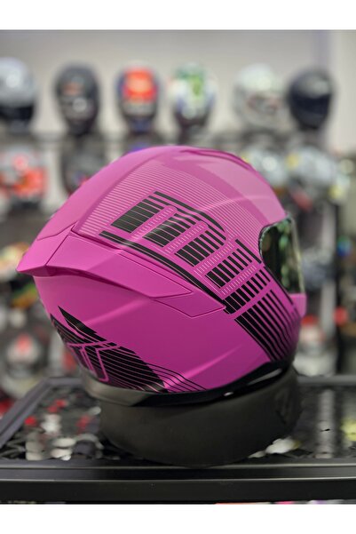 MTS 910 Fushia Lady Pembe Kask