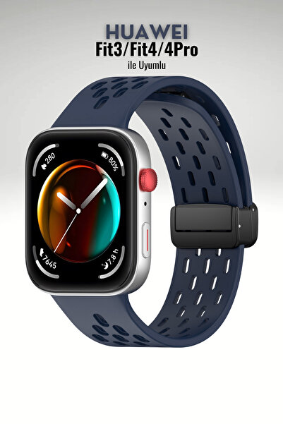 PSGT Huawei Watch Fit 4/fit 4 Pro/fit 3 Kordon Silikon Delikli Magnet Strap (...