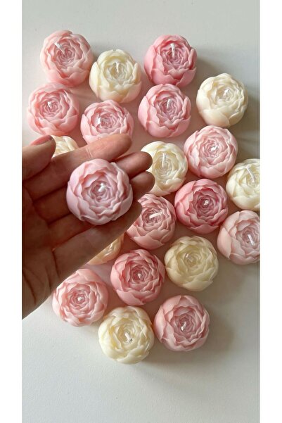 miswith Mini Şakayık Mum Nişan Söz Düğün Nikah Hediyelik, Dekor Mum 5li