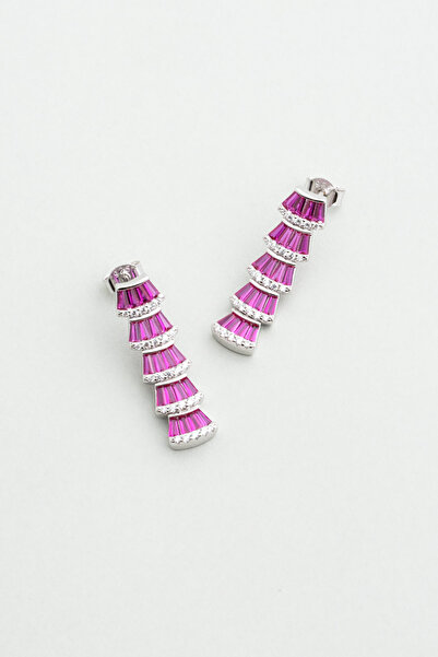 So CHIC... Deniz Kabuğu 18 Ayar Beyaz Altın Kaplama Gümüş Sallantılı Küpe